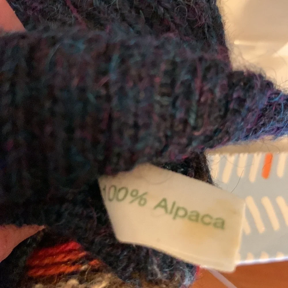 Peruvian Highlands by El Anyi alpaca Fair Isle cardigan sweater Size Medium - Picture 12 of 12